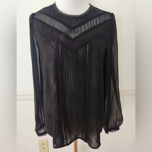 Alice and Olivia sheer black blouse - Picture 1 of 5